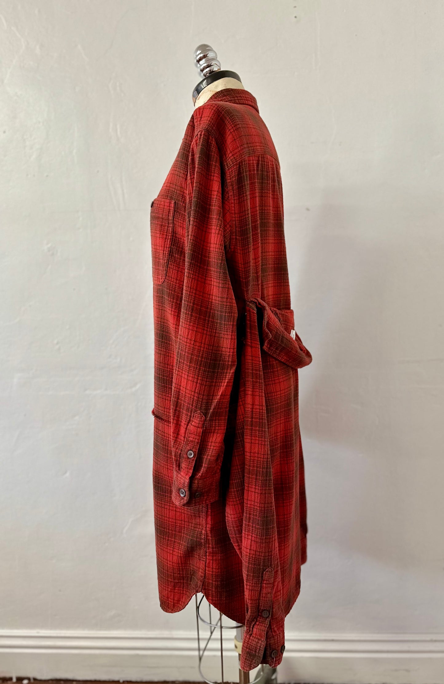 Ragtofab Upcycle Red shirt Dress