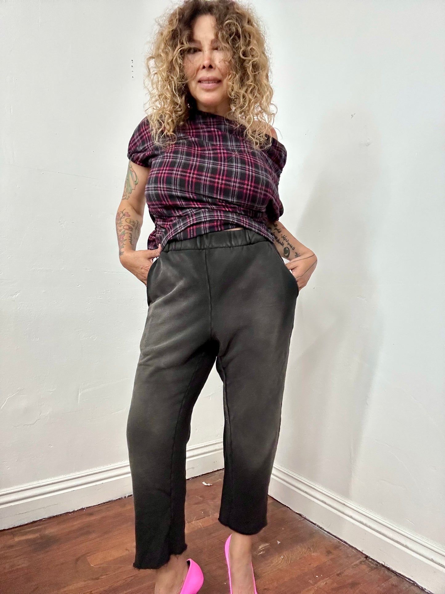 Cut out high waisted jogger pant 