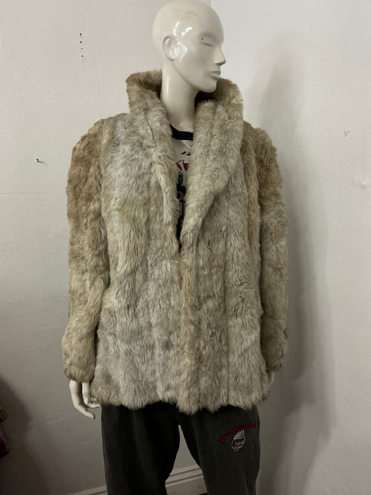 Faux fur vintage coat 