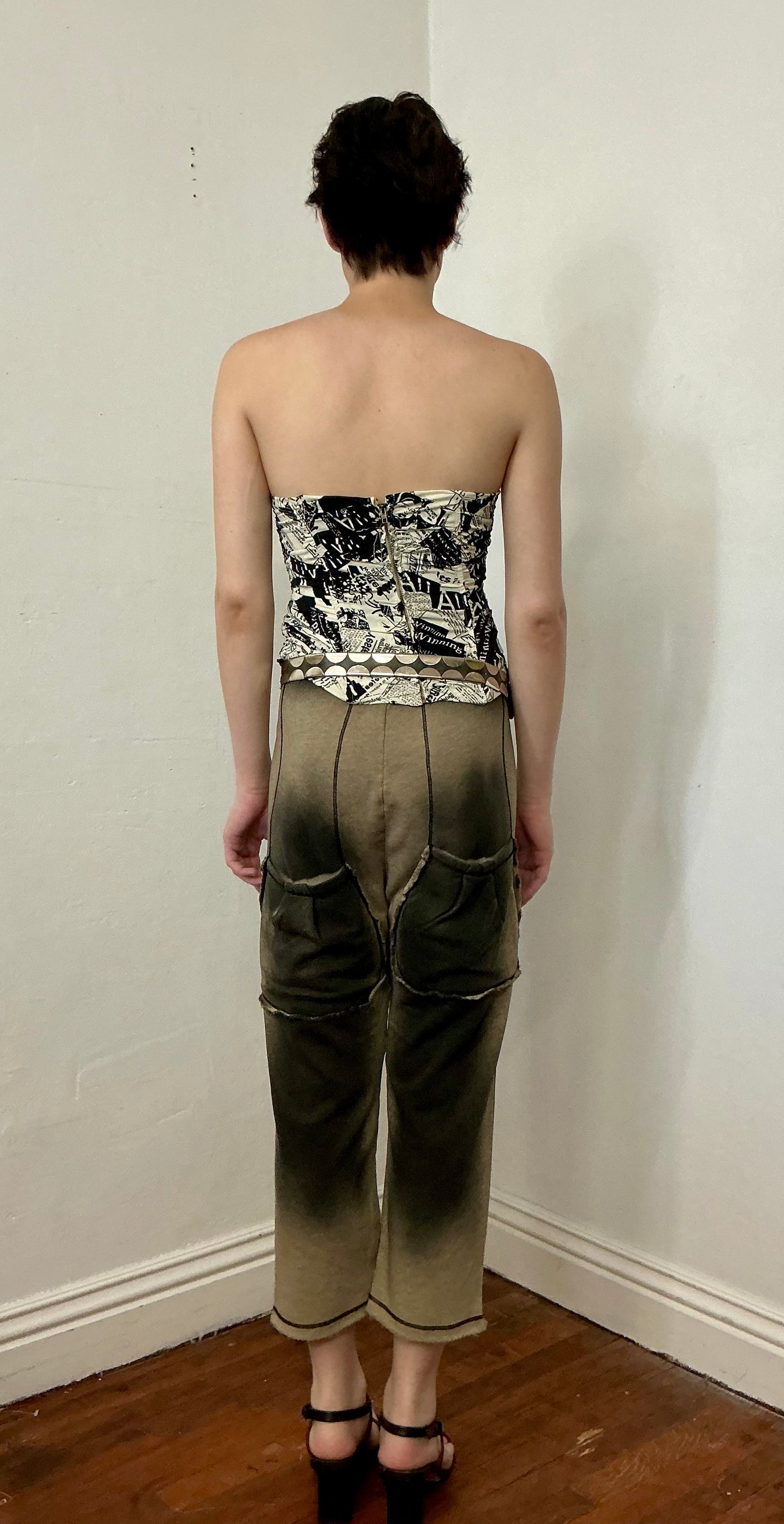 Pigment Spray French terry crop pant