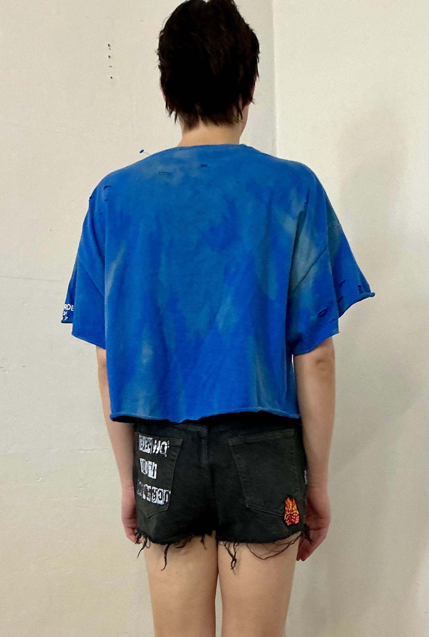 Gildan “freedom is not free” rhinestone crop tee