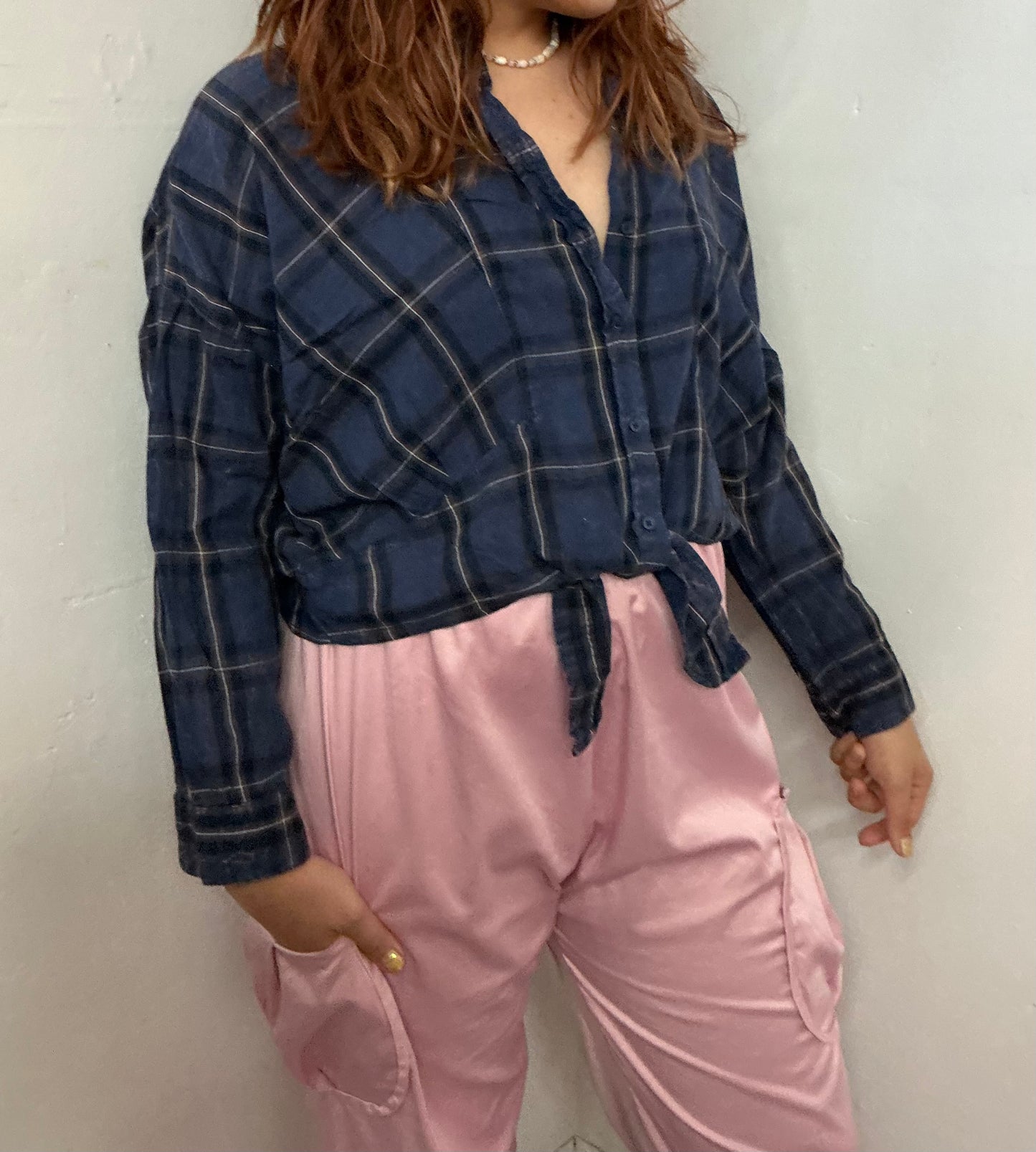 elastic waist bubble bottom hem cargo pant