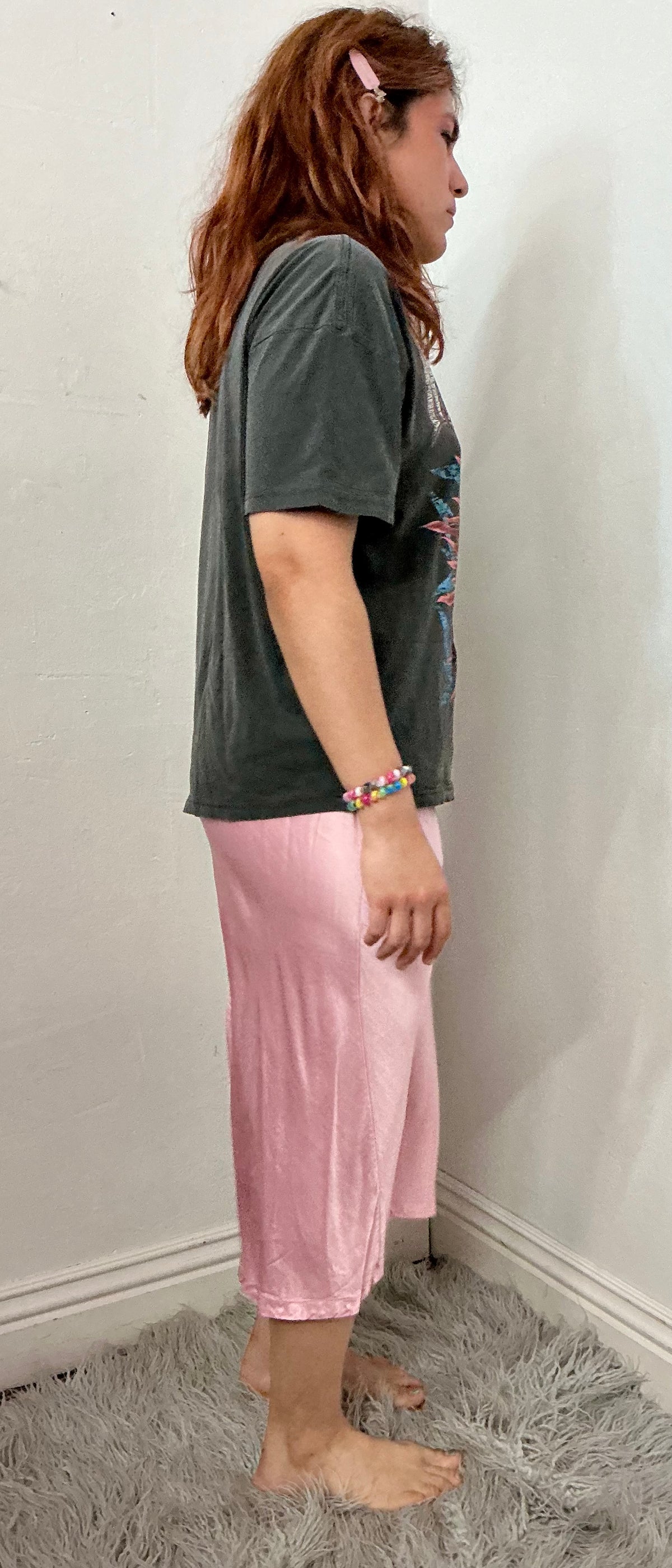 Recycle silky bias skirt