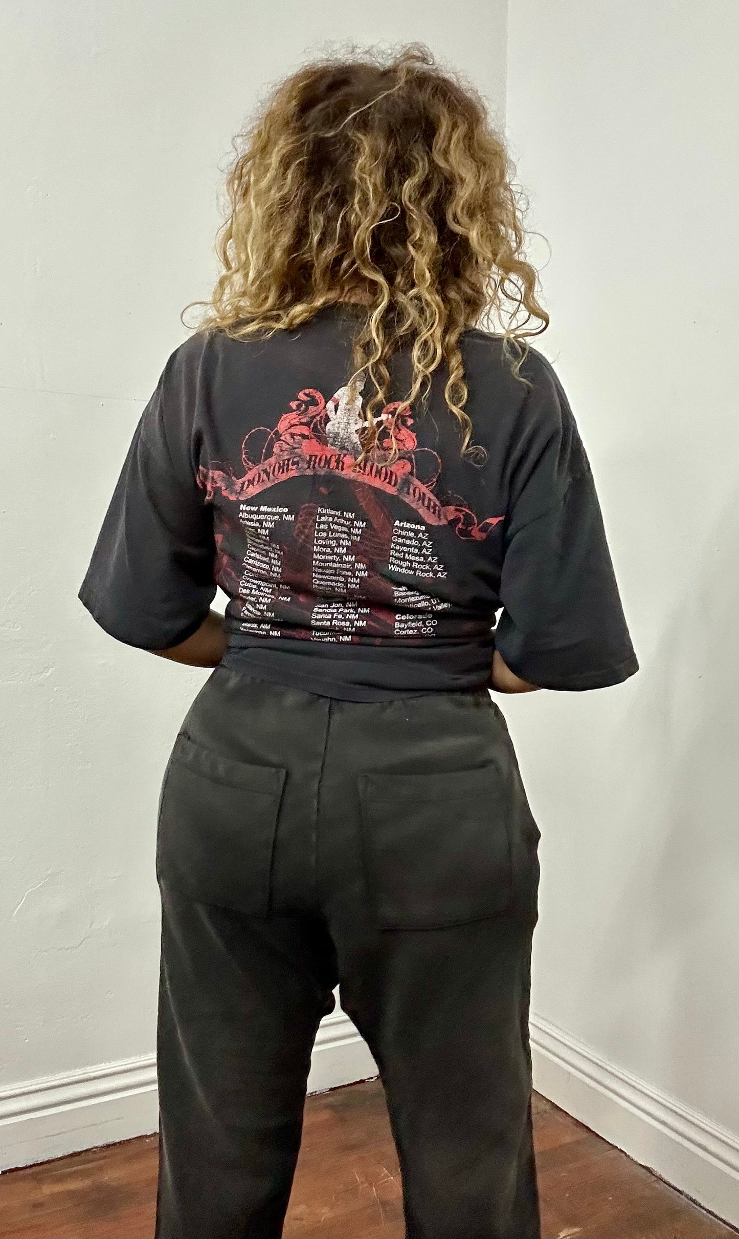 DONORS ROCK BLOOD TOUR VINTAGE TEE WITH RHINESTONES