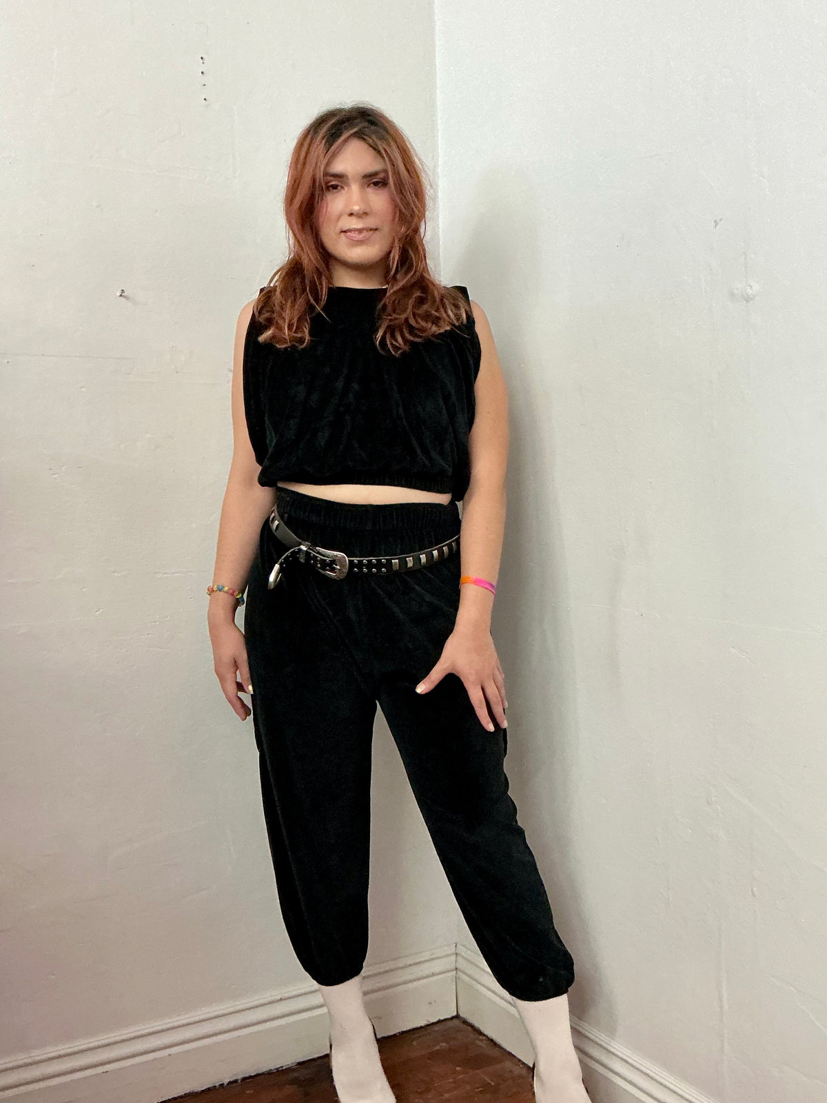 Cargo pant with oversized tank top set