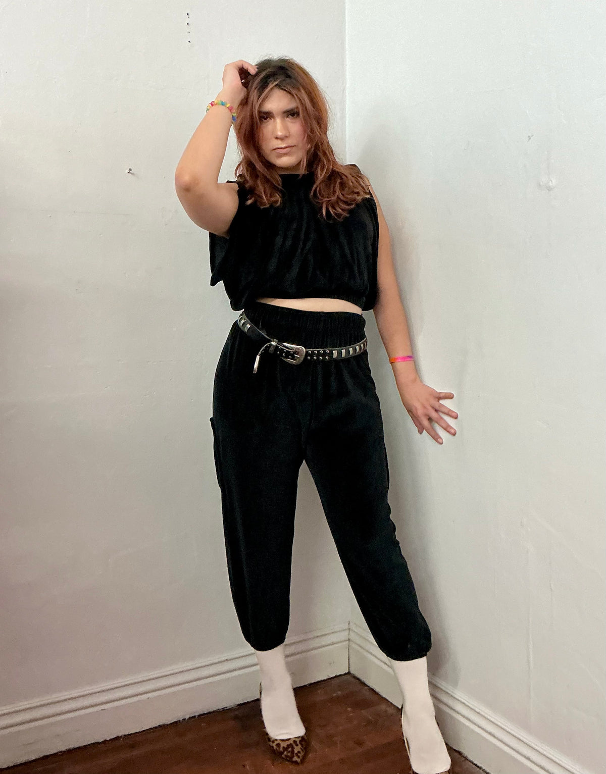 Cargo pant with oversized tank top set