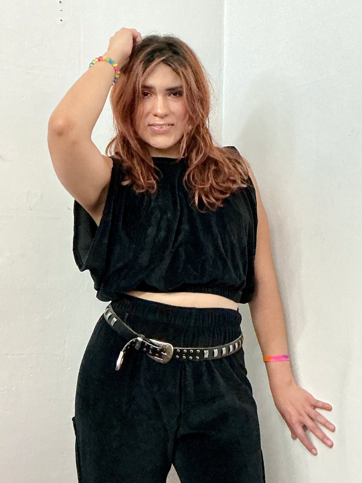 Cargo pant with oversized tank top set