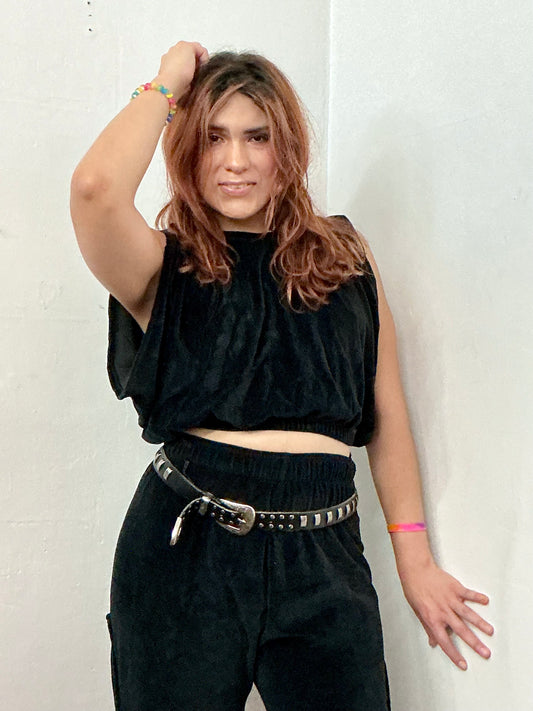 Cargo pant with oversized tank top set
